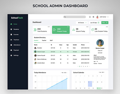 School Admin Dashboard UI/UX