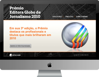 Hotsite Prêmio Editora Globo de Jornalismo 2010