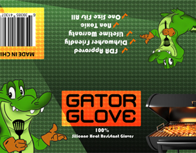 Gator Gloves Cardboard Strip design