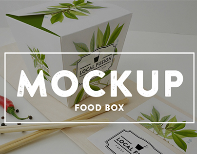 Food Box Branding Mockup