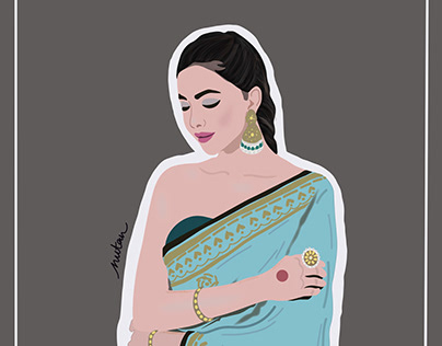 Saree Illustration