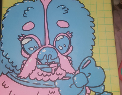 Blue and Pink Dog