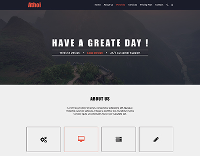 ATHOI One page website template
