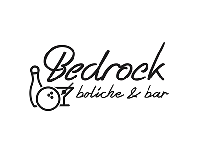 Logotipo - Bedrock: Boliche&Bar | Faculdade