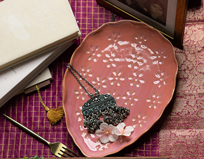Amalifee Pink Ceramic Handmade Crockery Dinner Sets