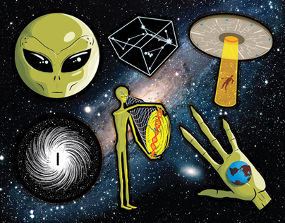 Ufo/Aliens Sticker Pack