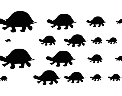 Tortoise set is a different poses tortoise silhouette.
