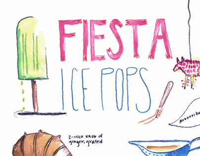 Illustrated Recipe - Fiesta Ice Pops