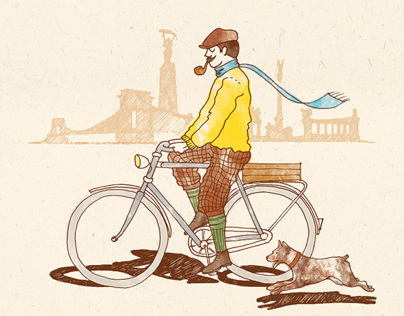 Tweed Run Budapest 2014 poster and tote bag design
