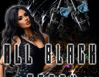 All Black Party Flyer Design
