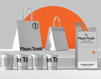 Plean Toast Breakfast toast brand design