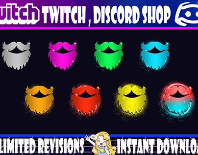 beard twitch sub badges and twitch sub emotes