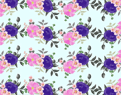 watercolor pink flower bouquet collection pattern