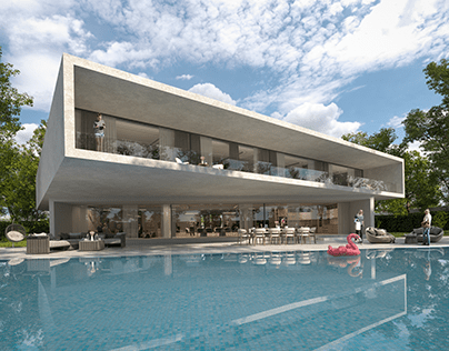 Simulation of Villa Fran Silvestre Arquitectos