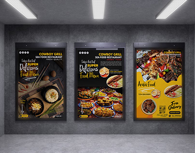 CowBoy Grill Food Banners