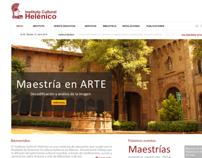 Web Design Instituto Cultural Helénico
