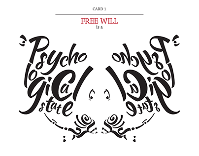 Free will vs Determinism - Typography