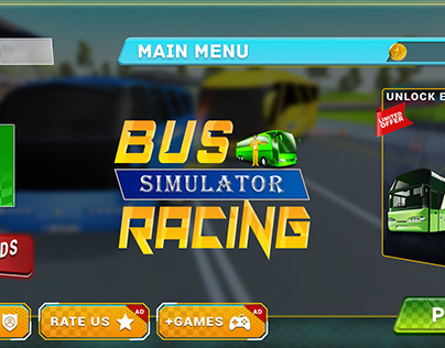 Racing Bus Game UI
