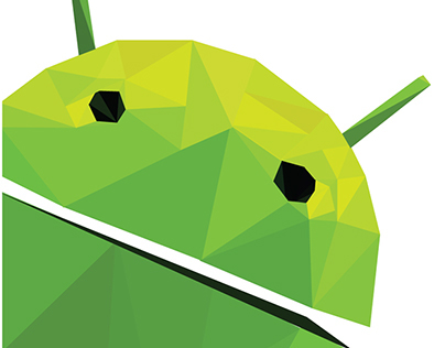 Low poly Android illustration