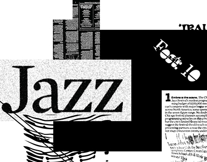 Newspaper collage: Jazz Fest