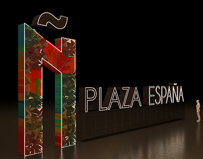 Plaza España | Logo Installation