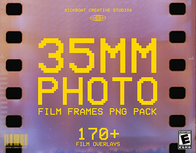 35mm Photo Film Frames PNG Pack