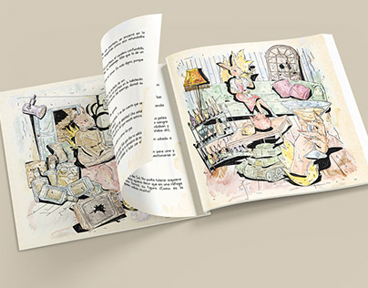 Diseño ilustrativo para cuento por Fabián Bonelli