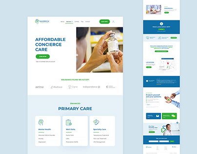 Landing Page Design For Medicine Practitioner