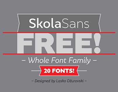 Free font family: SkolaSans