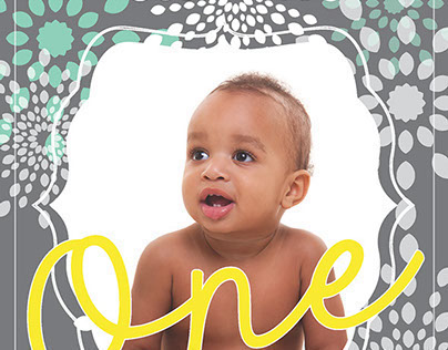 Floral 1st Birthday Invitations and Thank Yous