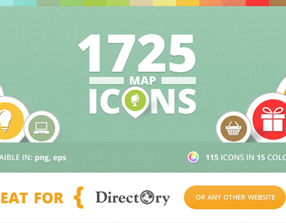 115 Light Maps Icons for Directory WP Theme
