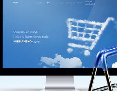 Shopping carts cleaning / Mycie wózków Web- design
