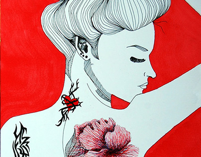 Tattooed Female Illustration 1
