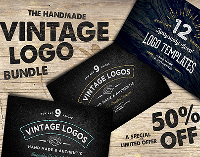 50% Off -Vintage Logo Bundle Limited Offer
