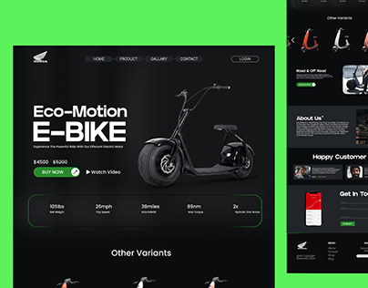 Website Design of a bike store #UI