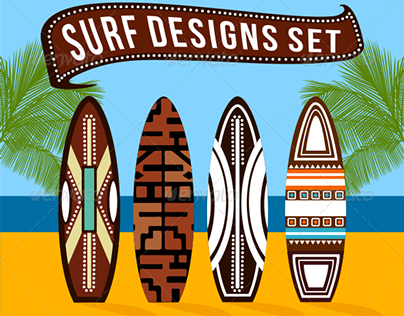 16 African Surf Vector Designs