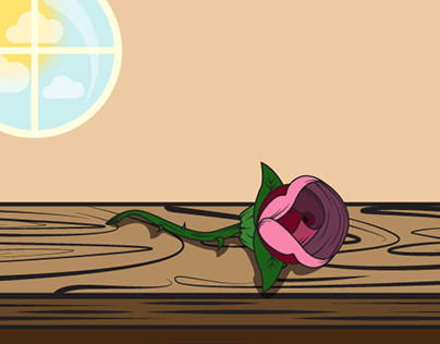 Table of Roses Illustration