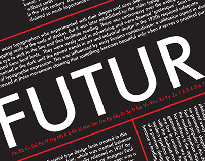 Typographic Poster for "Futura"