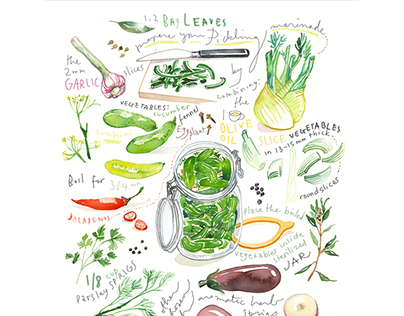 Recipe & food illustrations by new artist Lucile Prache