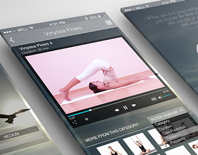 iPhone Yoga App UI Design
