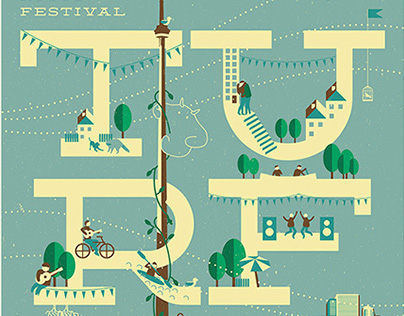 Toronto Urban Roots Festival, screen print poster