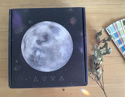Ilustración y diseño de cajas lunares