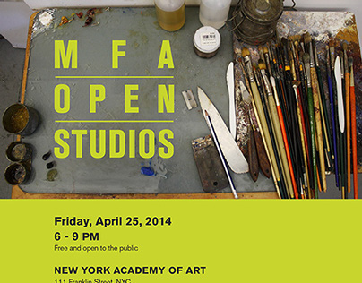 Poster, Postcard & Webpage - MFA Open Studios