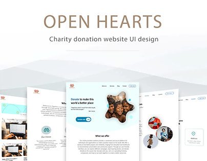 Open Hearts - Charity Donation Website UI Design