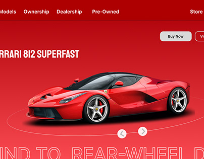 Ferrari Cars UI Screen Designs