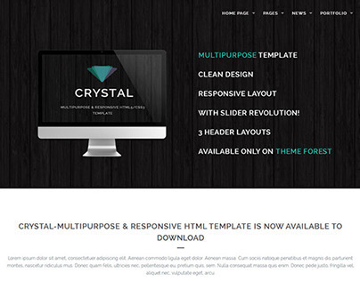 Crystal - Responsive Multipurpose Template