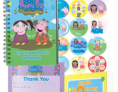 Peppa Pig with your child: Personalised stationery