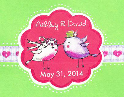 Alpine Love Birds - Custom Wedding Invites