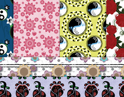 Assorted Colorful Floral Patterns
