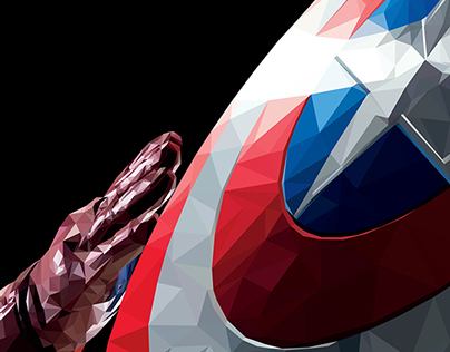 Captain America The Geometric Illustration